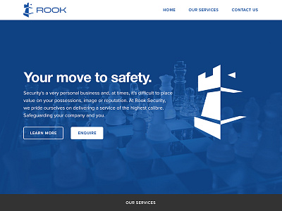 ♜ Rook Security ~ Website blue castle consulting icons map one page rook safety security website