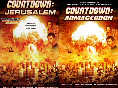 THE END ISN'T NEAR... IT'S HERE. armageddon commando countdown font jerusalem movie movie poster type