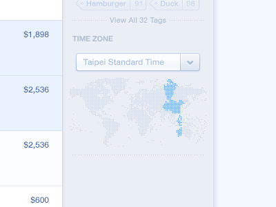 Time Zone dropdown finance interface map pixels select tags taipei time world zone