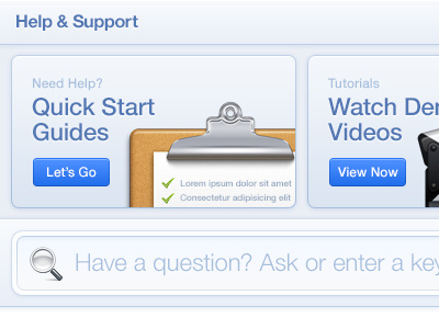 Help & Support application buttons cta help icon search support