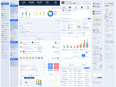 Master UI Kit buttons charts elements forms graph icon interface kit navigation states ui ux