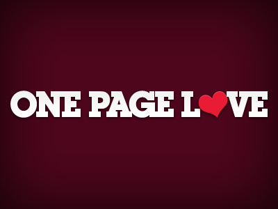 One Page Love logo one page love redesign website