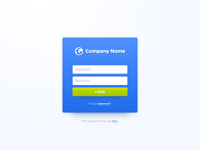 LOGIN 2x blue green login minimal password shadows sign up ui username