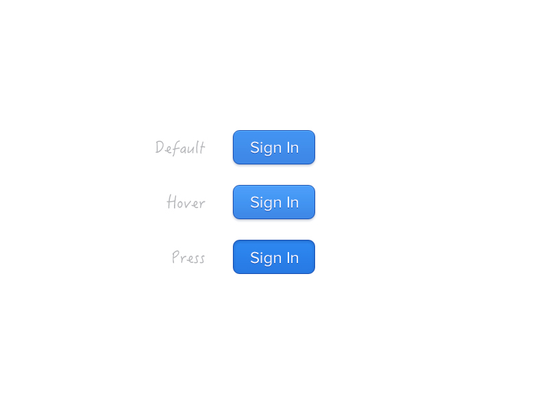 Blue Button States by Derek Clark for ManageBac on Dribbble