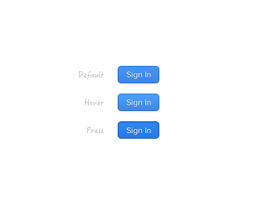 Blue Button States blue button hover interface press sign in states ui ux