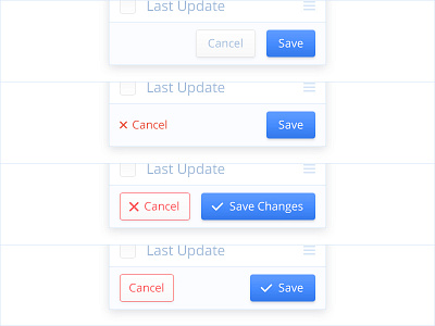 Cancel & Save buttons cancel discussion icons options problem save ui ux