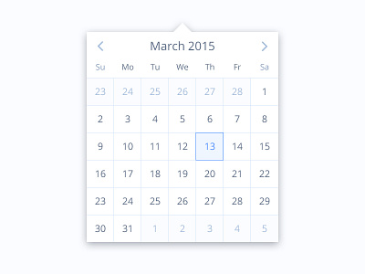 Simple Date Picker clean date dropdown interaction interface modal month picker selector simple ui ux