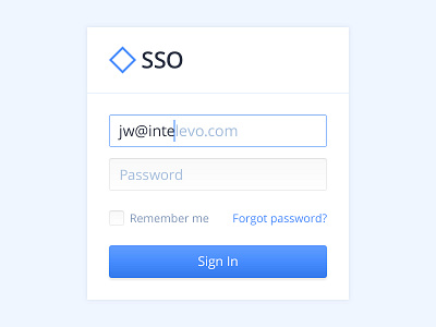 SSO Login button clean interface login sign in sso ui update