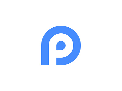 Playing blue concept drop icon idea logo p progress
