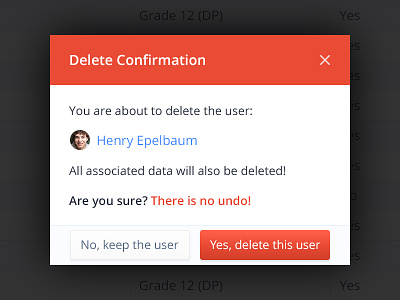 Delete Confirmation box confirmation delete gui modal overlay popup red ui ux window