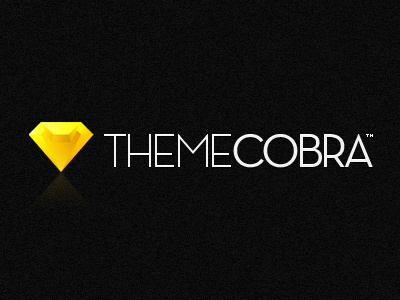ThemeCobra™ Logo on black cobra diamond gem photoshop jewel wordpress
