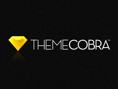 ThemeCobra™ Logo on black cobra diamond gem jewel photoshop wordpress