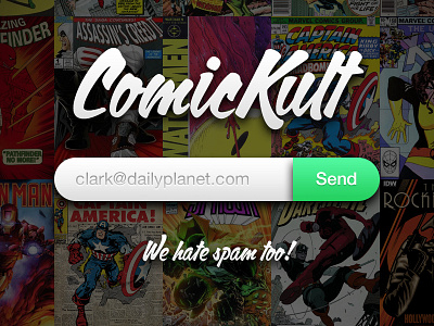 ComicKult ~ Launching Page animation comic geek holding page konami code nerd website