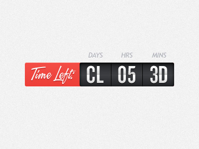 Time Left: CL053D! cl053d closed countdown counter dark numbers time left timer ui