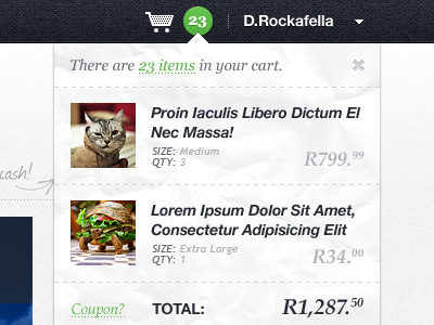 Mini Cart Tweaks cart checkout kittens mini online shopping paper tortoise burger tweaks