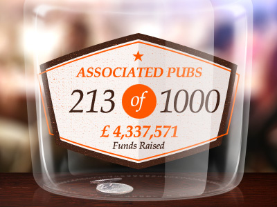 Associated Pubs associated badge coins label funds glass jar money monies photoshop print pubs raised thats right!