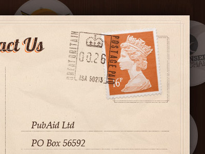 Contact Us 16p britain contact form postcard queen stamp