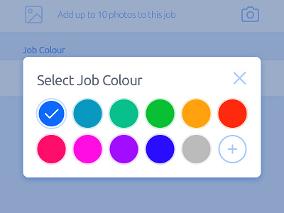 Simple Colour Picker blue colours honest abe job picker pop up rainbow selection ui