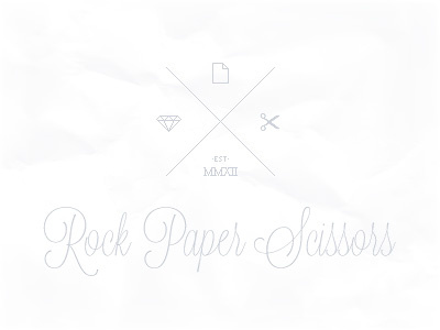 Rock Paper Scissors concept diamond logo paper pixel rock scissors typography