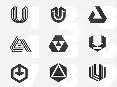 Conceptual Logomarks 1 – 9 hexagon icon logo logomark rad shit uppercase