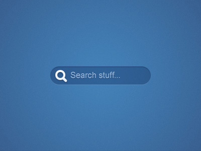 Simple Search bar blue field icon magnify magnifying glass search ui