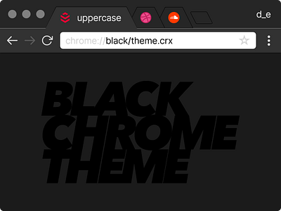 Black Chrome Theme (free) black chrome dark extension minimal theme uppercase