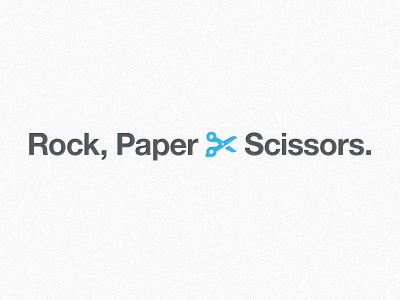 Rock, Paper & Scissors. ampersand concept logo paper rock scissors typography