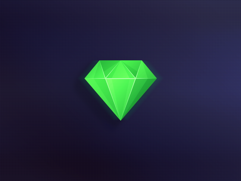 Green Diamond by Derek Clark on Dribbble