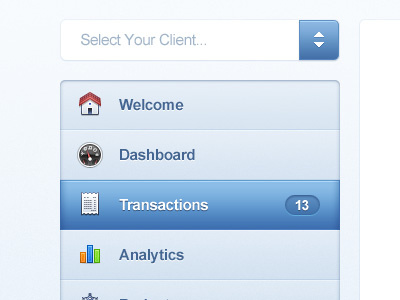 Navigation & Drop Down blue button drop down icons menu navigation work in progress