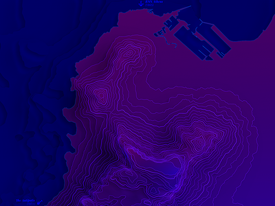 CPT by Night africa cape town cartography contours map mapporn night purple sea topographical underwater