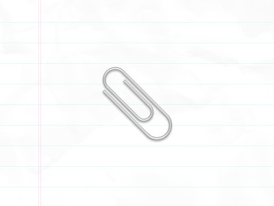 Paperclip metal page paper paperclip silver