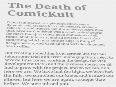 The Beginning of The End comickult comics death mobile newsflash newspaper tearer