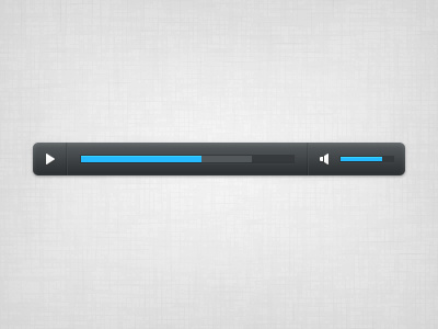 Audio Player audio blue clean controls dark icons play player simple volume