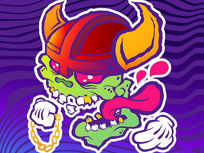 Viking The Jewels fast halloween rtj run the jewels skull stickermule vector viking