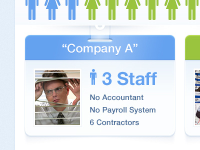 "Company A" badge company name tag office staff vcard