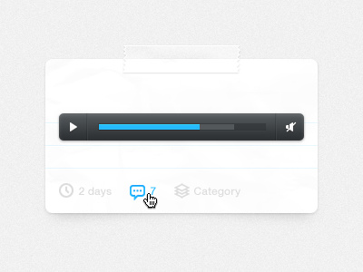 Responsive Audio audio icons mobile mute page paper play player responsive tape