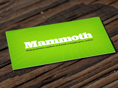 Mammoth Business Card andrew misplon business card contours gear mammoth map online photoshop prototype sports