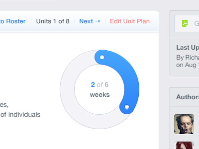 Progress Pie Chart button chart clean navigation pie progress simple ui ux