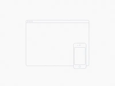 Minimal Browser & iPhone apple browser chrome clean ios iphone minimal osx outline pixel svelte wireframe