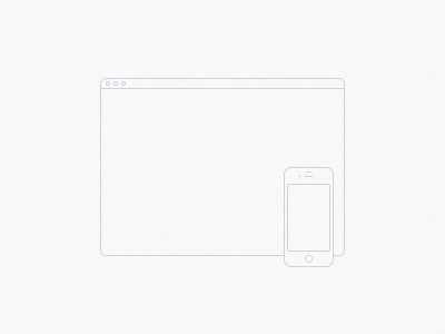 Minimal Browser & iPhone apple browser chrome clean ios iphone minimal osx outline pixel svelte wireframe