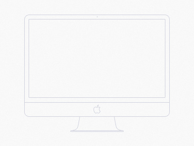 Minimal iMac apple clean imac ios minimal osx outline pixel svelte ui wireframe