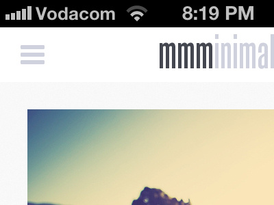 mmminimal goin' mmmobile? clean iphone minimal mmminimal mobile responsive theme wordpress