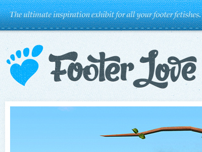 Footer Love blog design exhibit fetish footer inspiration logo love pattern texture typography ui website