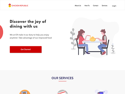 What I did Today #004 - Chicken Republic Landing Page web design