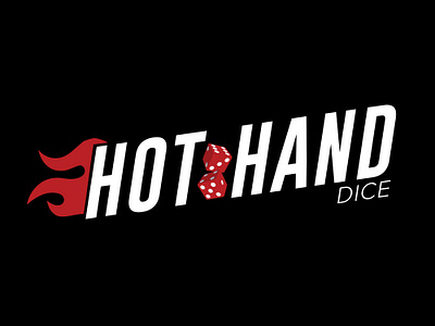 Hot Hand Dice Casino Logo branding design illustration logo marketing type typography