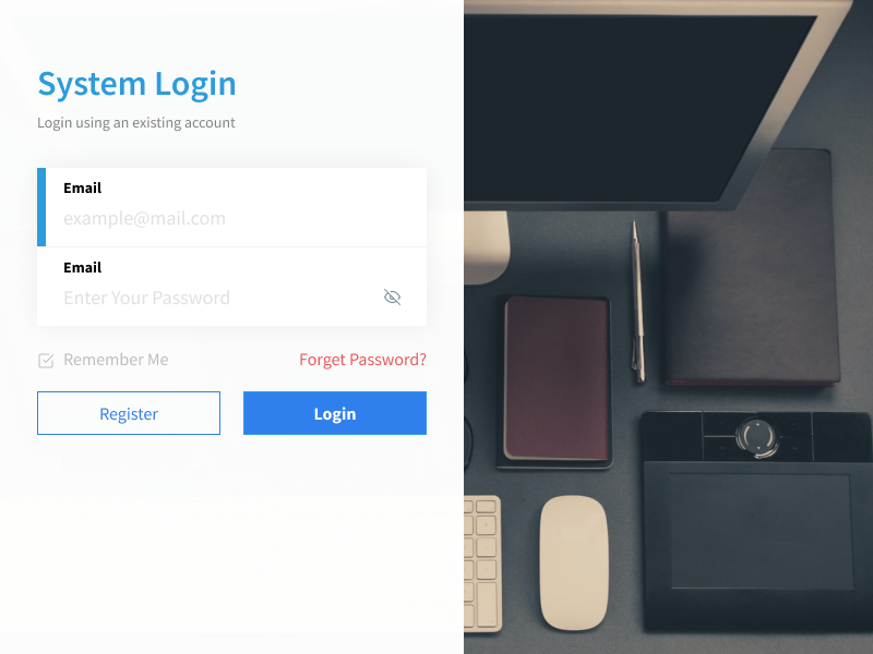 Simple Login Page by Ramadhan Lutfi Hanafiah on Dribbble