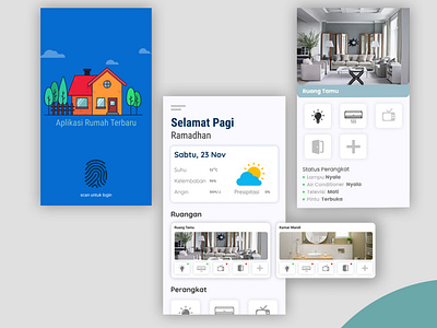 Smart Home App android android and me android app design illustration ios iot mobile smarthome ui