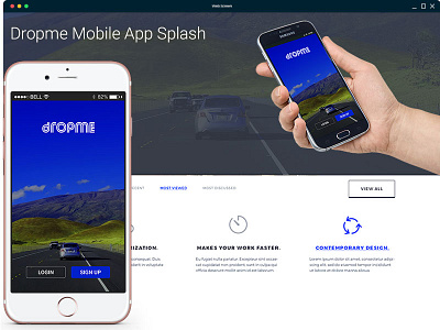 Dropme Splash Screen app mobile presentation screeen splash