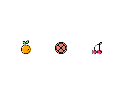 Fruit icons design fruits icon icon design icon set iconography vector