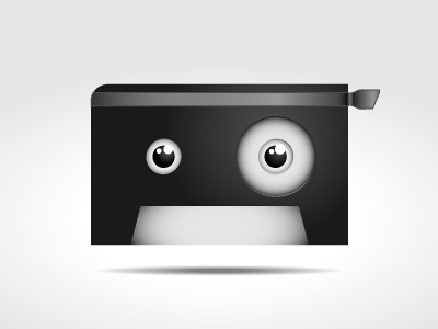 Angry little tape face branding face icon identity logo tape